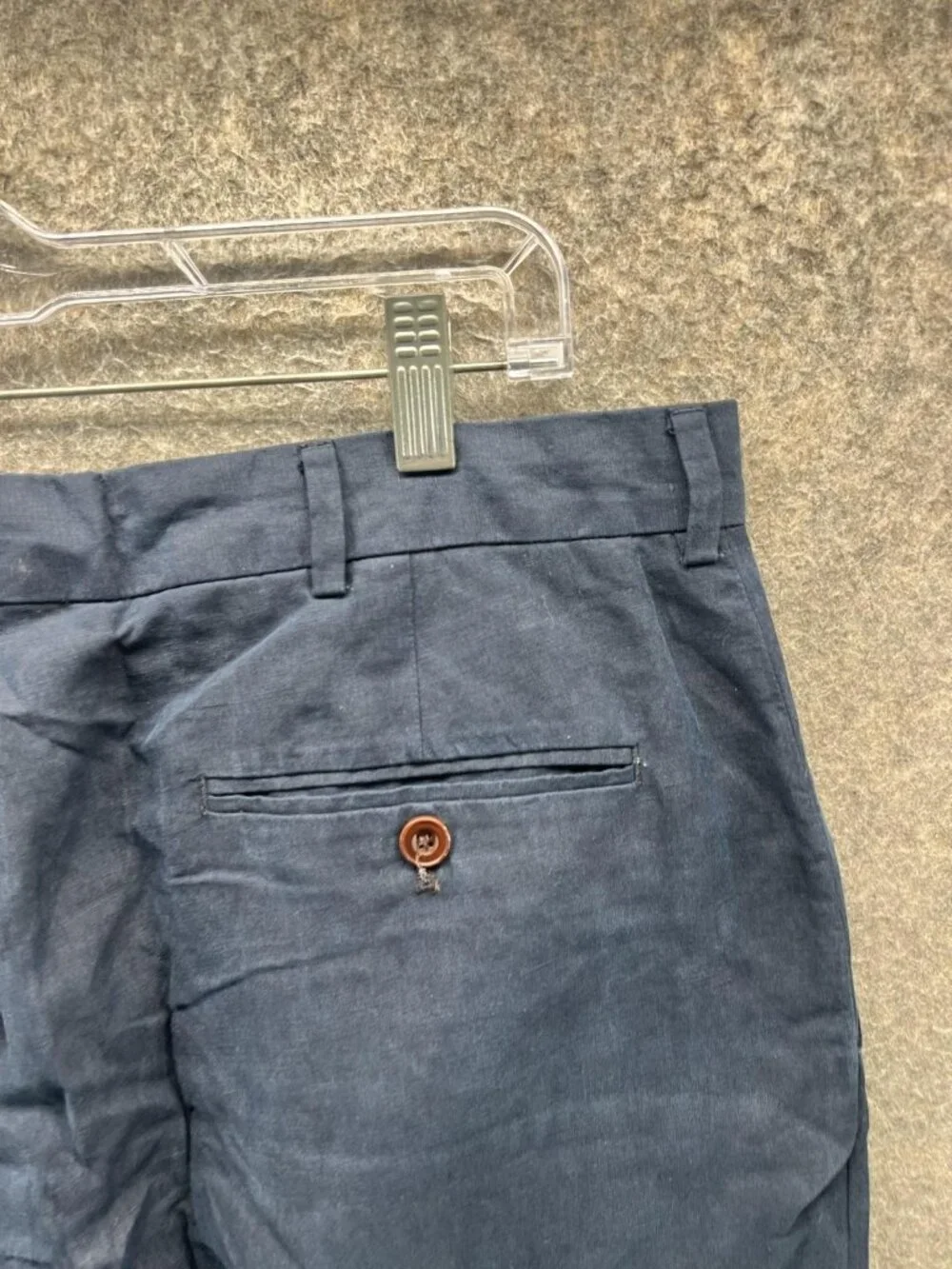 Ralph Lauren Pants Men 36x30 Blue Chino Flat Front Straight  Leg Casual Trouser